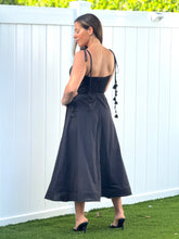 Load image into Gallery viewer, &quot;Emilie&quot; Bustier Shoulder Tie Midi Dress
