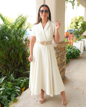 Load image into Gallery viewer, &quot;Cindy&quot; Short Sleeve Wrap Midi Dress
