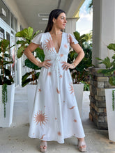 Load image into Gallery viewer, &quot;Becky&quot; Celestial Print V Neck Maxi Dress
