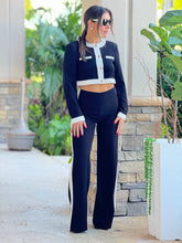 Load image into Gallery viewer, &quot;Betina&quot; Button Up Long Sleeve Top And Matching High Waisted Pants
