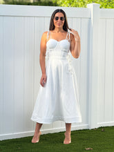 Load image into Gallery viewer, &quot;Emilie&quot; Bustier Shoulder Tie Midi Dress
