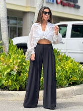 Load image into Gallery viewer, &quot;Anabelle&quot; Long Sleeve Crop Top, Ties In The Front
