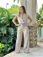 Load image into Gallery viewer, &quot;Camille&quot; Denim Waistband Pants And Vest Set
