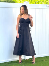 Load image into Gallery viewer, &quot;Emilie&quot; Bustier Shoulder Tie Midi Dress
