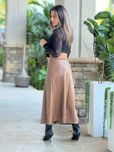 Load image into Gallery viewer, &quot;Kim&quot; Leather Midi Skirt
