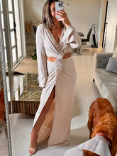 Load image into Gallery viewer, Long Sleeve Stretching Cut Out Max Dress
