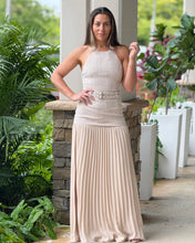 Load image into Gallery viewer, &quot;Analie&quot; Halter Belted Maxi Dress
