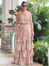 Load image into Gallery viewer, &quot;Lana&quot; Printed Crop Top And Ruffled Maxi Skirt Set
