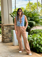 Load image into Gallery viewer, &quot;Synthia&quot; Denim Vest And cargo Pants Matching Set
