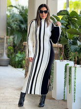 Load image into Gallery viewer, &quot;Betina&quot; High Neck Long Sleeve Sweater Dress.
