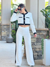 Load image into Gallery viewer, &quot;Betina&quot; Button Up Long Sleeve Top And Matching High Waisted Pants
