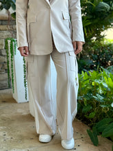 Load image into Gallery viewer, “Jackie&quot; Long Sleeve blazer And cargo Pants Matching Pants Set
