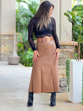 Load image into Gallery viewer, &quot;Kim&quot; Leather Midi Skirt
