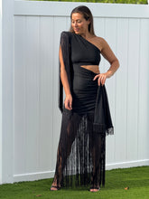 Load image into Gallery viewer, &quot;Claire&quot; One side Off shoulder, long sleeve , Ruched Detail On stomach area , Slit On the back
