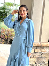 Load image into Gallery viewer, &quot;Maritza&quot; Long Sleeve Wrap Midi Dress
