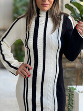 Load image into Gallery viewer, &quot;Betina&quot; High Neck Long Sleeve Sweater Dress.
