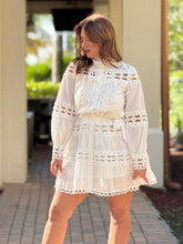 Load image into Gallery viewer, &quot;Mika&quot; Long Sleeve Lace Mini Dress

