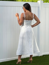 Load image into Gallery viewer, &quot;Emilie&quot; Bustier Shoulder Tie Midi Dress
