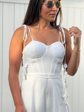 Load image into Gallery viewer, &quot;Emilie&quot; Bustier Shoulder Tie Midi Dress
