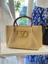 Load image into Gallery viewer, Raffia V Handbag
