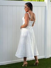 Load image into Gallery viewer, &quot;Emilie&quot; Bustier Shoulder Tie Midi Dress
