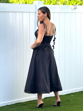 Load image into Gallery viewer, &quot;Emilie&quot; Bustier Shoulder Tie Midi Dress
