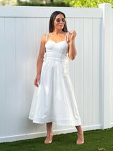 Load image into Gallery viewer, &quot;Emilie&quot; Bustier Shoulder Tie Midi Dress
