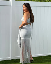 Load image into Gallery viewer, Claire&quot; One side Off shoulder, long sleeve , Ruched Detail On stomach area , Slit On the back
