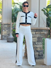 Load image into Gallery viewer, &quot;Betina&quot; Button Up Long Sleeve Top And Matching High Waisted Pants
