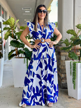 Load image into Gallery viewer, &quot;Emma&quot; Short Sleeve Printed Cut out Maxi Dress
