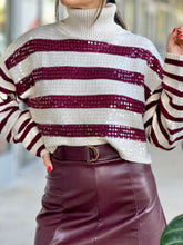 Load image into Gallery viewer, &quot;Adrianna&quot; Turtle Striped Sweater
