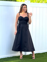 Load image into Gallery viewer, &quot;Emilie&quot; Bustier Shoulder Tie Midi Dress

