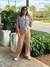 Load image into Gallery viewer, &quot;Synthia&quot; Denim Vest And cargo Pants Matching Set
