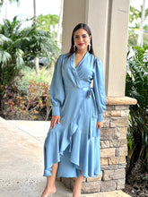 Load image into Gallery viewer, &quot;Maritza&quot; Long Sleeve Wrap Midi Dress
