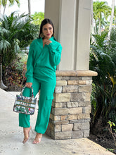 Load image into Gallery viewer, &quot;Karen&quot; Button Up Long Sleeve Blouse And Cargo Pants Set
