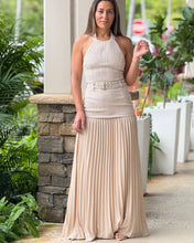 Load image into Gallery viewer, &quot;Analie&quot; Halter Belted Maxi Dress
