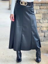 Load image into Gallery viewer, &quot;Kim&quot; Leather Midi Skirt
