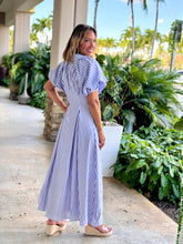 Load image into Gallery viewer, &quot;Pia&quot; Bubble Sleeve Button Down Maxi Dress
