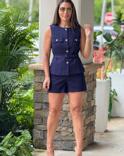 Load image into Gallery viewer, “Nadya” Stretching Vest And Shorts Denim Set
