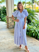 Load image into Gallery viewer, &quot;Pia&quot; Bubble Sleeve Button Down Maxi Dress
