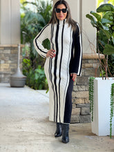 Load image into Gallery viewer, &quot;Betina&quot; High Neck Long Sleeve Sweater Dress.
