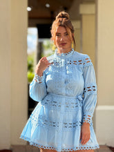 Load image into Gallery viewer, &quot;Mika&quot; Long Sleeve Lace Mini Dress
