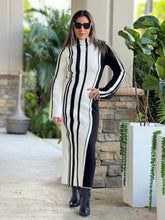 Load image into Gallery viewer, &quot;Betina&quot; High Neck Long Sleeve Sweater Dress.
