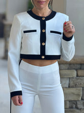 Load image into Gallery viewer, &quot;Betina&quot; Button Up Long Sleeve Top And Matching High Waisted Pants
