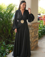 Load image into Gallery viewer, &quot;Amara&quot; Long Sleeve Satin Maxi Dress
