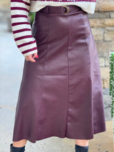 Load image into Gallery viewer, &quot;Kim&quot; Leather Midi Skirt
