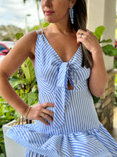 Load image into Gallery viewer, &quot;Bonnie&quot; Even Striped Ruffle Maxi Dress
