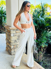 Load image into Gallery viewer, &quot;Camilla&quot; Linen High Waisted Pants With Crop Top Set
