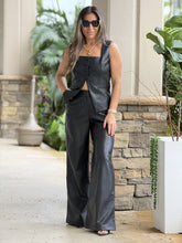 Load image into Gallery viewer, &quot;Monique&quot; Leather Vest And High Waisted Pants Set
