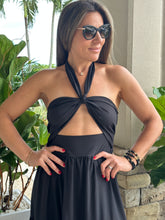 Load image into Gallery viewer, &quot;Mar De Lua&quot; Solid Black  Sleeveless Dress
